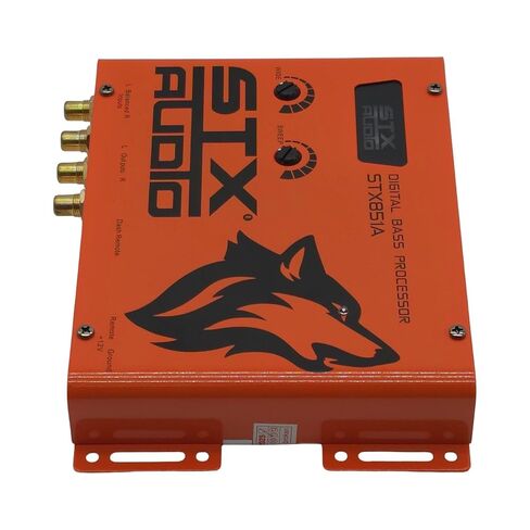 معالج الجهير الرقمي STX Audio STX851A - جهاز تحكم عن بعد مثبت على لوحة القيادة، تحكم قابل للتعديل وتحكم جهير عريض، 133 ديسيبل SNR، مدخلات RCA متوازنة - تحسين صوت السيارة in Kuwait