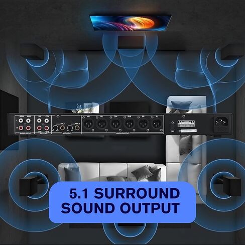 ميكروفون QST K-1 احترافي KTV، مؤثر Preamp الرقمي، معالج صوت مضاد للارتجاع، بلوتوث بصري، مع جهاز تحكم عن بعد، لمنعكس الكاريوكي المنزلي، المسرح، الكنيسة، الأداء، الزفاف in Saudi Arabia
