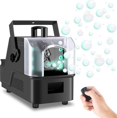 Fog Bubble Machine with 6 PCS RGB Lights & Remote,900W 3 in 1 Smoke Bubble Maker Unleash High-Output Long-Range Bubble & Fog Blower for Halloween Christmas Party Wedding Birthday (small) in Saudi Arabia