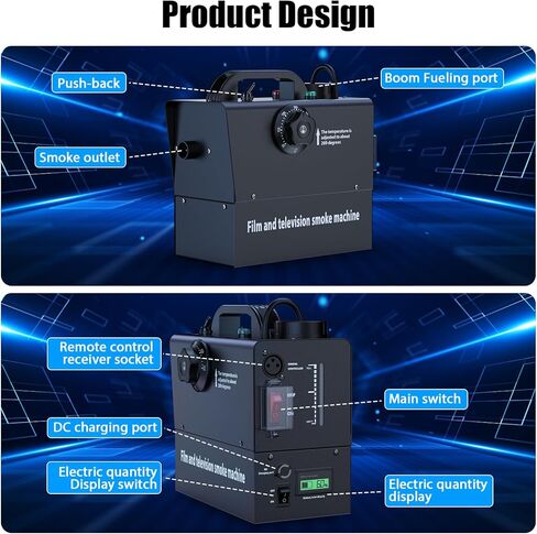 آلة الضباب HoldLAMP، آلة دخان صغيرة بقدرة 400 وات، آلة ضباب محمولة لحفلات دي جي، يدوية وتحكم عن بعد، درجة حرارة قابلة للتعديل لحفلات الزفاف والهالوين والتصوير الفوتوغرافي في الهواء الطلق in Kuwait