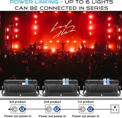 LED Stage Strobe Effect Light: OPPSK 150W RGBW DJ Strobe Light | Remote & DMX Control | 48-Zone Chasing Effect | Sound Activated & Auto Mode | Uplight for Event Concert Party Wedding Club Lighting in Kuwait