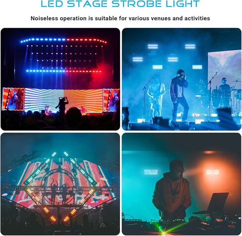 LED Stage Strobe Effect Light: OPPSK 150W RGBW DJ Strobe Light | Remote & DMX Control | 48-Zone Chasing Effect | Sound Activated & Auto Mode | Uplight for Event Concert Party Wedding Club Lighting in Kuwait
