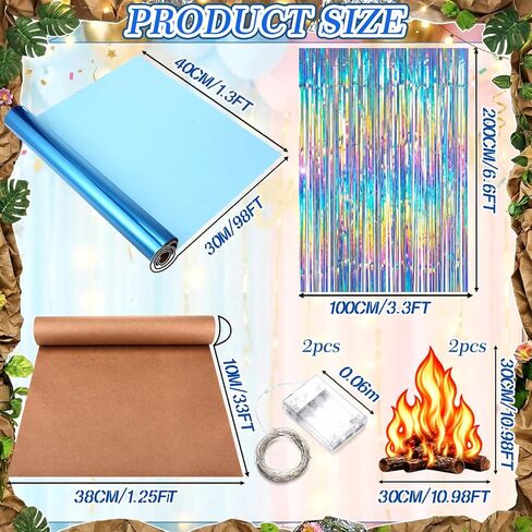 Spiareal 7 قطع مجموعة المناظر الطبيعية للشلال للفصول الدراسية Vbs ديكورات DIY الغابات المطيرة خلفية نار المخيم مع ضوء LED مشهد قصة الكتاب المقدس ثلاثية الأبعاد دعائم تيار عطلة الكتاب المقدس مدرسة الغابة كنيسة الحدث 2026 in Kuwait