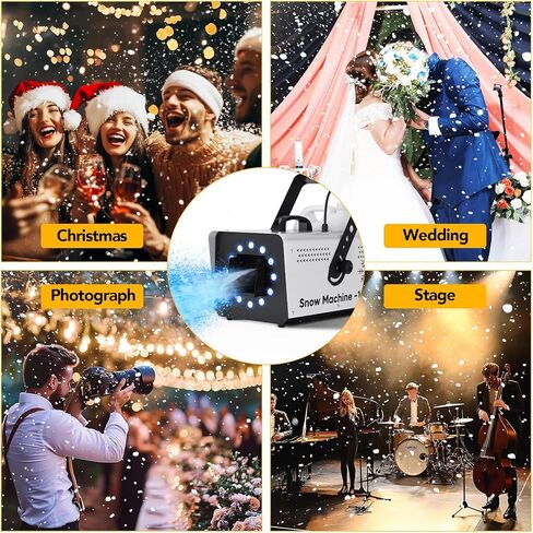 ماكينة ثلج UPGREY بقدرة 1500 وات للاستخدام في الهواء الطلق وفي الداخل، صانع ثلج مزيف للحفلات مع مصباح LED وجهاز تحكم عن بعد in Kuwait