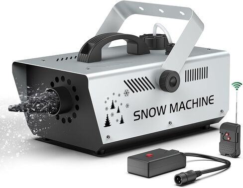 1000W Snow Machine With Wireless Remote Control and Wired Control 1L Tank Adjustable Snowflake Size Snowmaker for Christmas Wedding Photography Parties Kids Stage Parades DJ Parties in Saudi Arabia