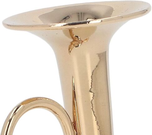 Copper Miniature Baritone Horn,Elegant Gold Plated Miniature Tuba Model – Brass Musical Instrument Replica with Base, Ideal for Dollhouse Decoration, Gifts, and Home Office in Kuwait