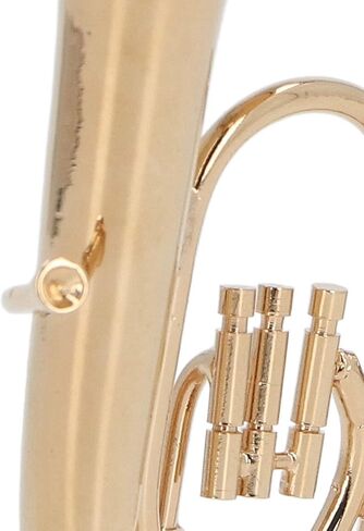 Copper Miniature Baritone Horn,Elegant Gold Plated Miniature Tuba Model – Brass Musical Instrument Replica with Base, Ideal for Dollhouse Decoration, Gifts, and Home Office in Kuwait