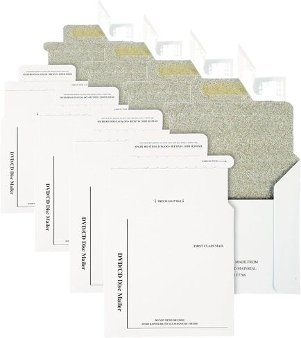جودة حديقة Quae7266 معاد تدوير الوسائط المتعددة/الأقراص المضغوطة ، مبطنة بالرغوة ، 5x5 ، 25/صندوق أبيض in Saudi Arabia