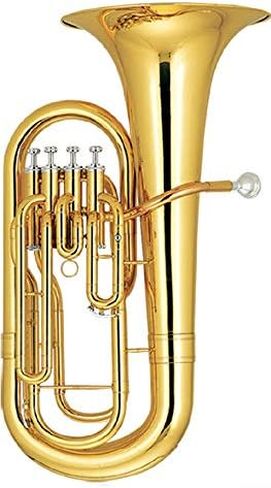 Professional Bb/F Key Euphonium Horn with 4 Stainless Steel Pistons, 11.8" Bell & 0.57" Bore – Gold Lacquer Finish, Rose Brass Leadpipe, ABS Case Included in Kuwait