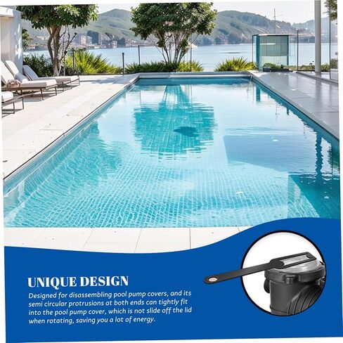 أداة غطاء حوض السباحة مقاس 14.6 × 2.3 بوصة، مفتاح إزالة غطاء مضخة حمام السباحة المعدني السميك، أداة صيانة السباحة المقاومة للانزلاق للاستخدام المنزلي والمهني in Kuwait