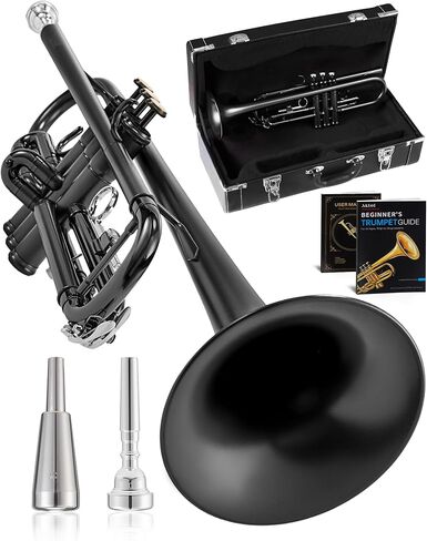 AKLOT Vintage Rose Bb Trumpet: Phosphor Bronze Bell, Smooth Monel Valves, Double Tuning Slide Braces, Standard Trumpet with Premium Leather Case, Lesson Book, Trumpet Mute, Cleaning Kit (SNR-PriTB) in Kuwait