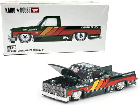 1:64 DIECAST Model Car متوافق مع شيفروليه سيلفرادو "Sumatran Rhino" بواسطة Kaido House X Mini GT X Mizu Diecast Limited Edition KHMG153 in Kuwait