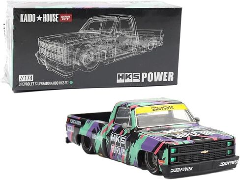 1:64 DIECAST Model Car متوافق مع شيفروليه سيلفرادو "Sumatran Rhino" بواسطة Kaido House X Mini GT X Mizu Diecast Limited Edition KHMG153 in Kuwait