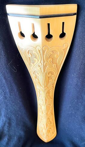 Indian Boxwood Carved Upright 4 String Bass Tailpiece in Kuwait
