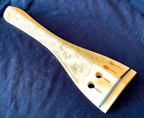 Indian Boxwood Carved Upright 4 String Bass Tailpiece in Kuwait