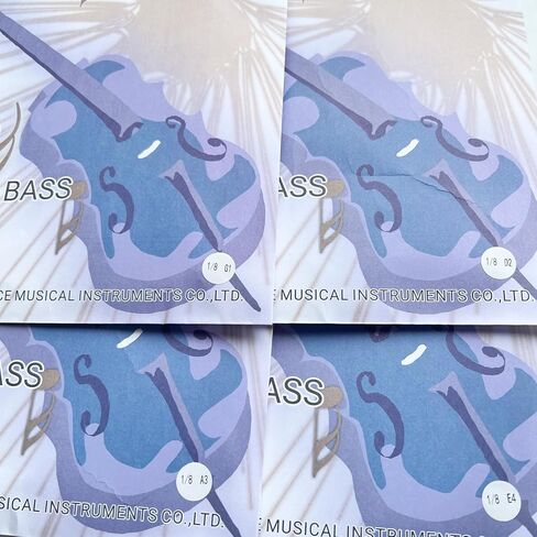 4 قطعة مجموعة الصلب الأساسية cupronickel النحاس والنيكل لف 4-سلسلة G-1st D-2nd A-3rd E-4th مزدوجة باس سلاسل 1/8 مقياس in Kuwait