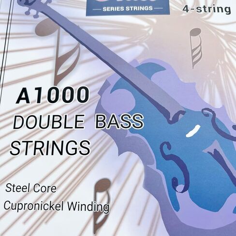 4 قطعة مجموعة الصلب الأساسية cupronickel النحاس والنيكل لف 4-سلسلة G-1st D-2nd A-3rd E-4th مزدوجة باس سلاسل 1/8 مقياس in Kuwait