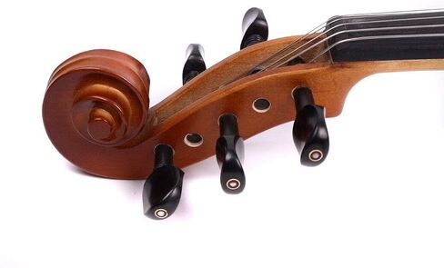 5-String Electric Viola 16 Inch Professional Handmade Viola with Maple Spruce Body & Ebony Fittings (FCGDA Tuning) - Full Kit with Hard Case, Bow, AUX Cable and Accessories (Brown) in Saudi Arabia