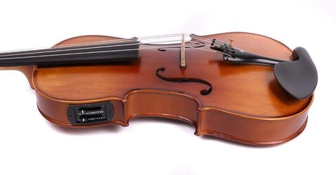 5-String Electric Viola 16 Inch Professional Handmade Viola with Maple Spruce Body & Ebony Fittings (FCGDA Tuning) - Full Kit with Hard Case, Bow, AUX Cable and Accessories (Brown) in Saudi Arabia