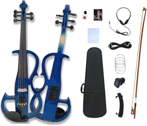 5 String Electric Viola Kit, 16 inches, Ebony Fittings, Carrying Case, Headphone Compatible for Beginner,Professionals (black) in Saudi Arabia