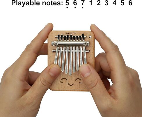 بيانو rayzm Mini Kalimba 9-Key Mbira Finger Thumb Piano in F Key، جيب من خشب الزان الصلب Kalimba مع حبل، أداة محمولة للمبتدئين، نغمة واضحة ودقيقة، مثالية للهدايا والسفر in Saudi Arabia