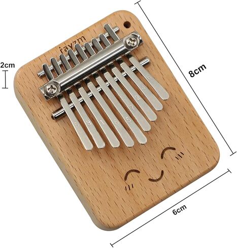 بيانو rayzm Mini Kalimba 9-Key Mbira Finger Thumb Piano in F Key، جيب من خشب الزان الصلب Kalimba مع حبل، أداة محمولة للمبتدئين، نغمة واضحة ودقيقة، مثالية للهدايا والسفر in Saudi Arabia