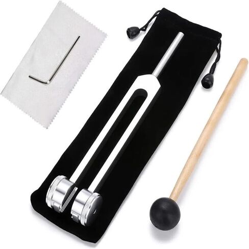 Tuning Forks for Healing 128 Hz Healing Tuning Fork Set Aluminum Multicolor 21.5x4cm Ear Cleaner Vibration(Silver) in Saudi Arabia