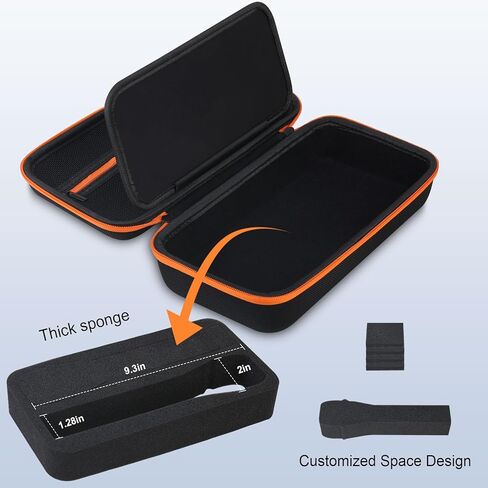 RAIALL Wireless Microphone Case for JBL Wireless Two Microphone System/JBL 2X Digital PartyBox Wireless Mic, Handheld Dual Mic Travel Bag for Singing or Karaoke for Receiver Adapter Batteries, Black in Saudi Arabia