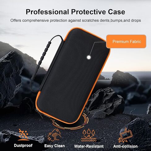 RAIALL Wireless Microphone Case for JBL Wireless Two Microphone System/JBL 2X Digital PartyBox Wireless Mic, Handheld Dual Mic Travel Bag for Singing or Karaoke for Receiver Adapter Batteries, Black in Saudi Arabia