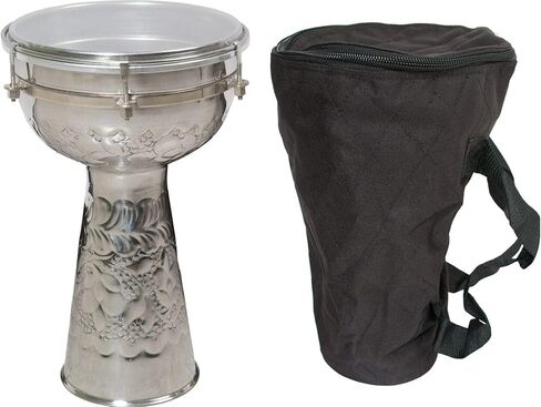 Mid-East Metal Doumbek Drum w/Gig Bag - 14 x 8" in Saudi Arabia