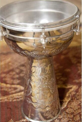 Mid-East Metal Doumbek Drum w/Gig Bag - 14 x 8" in Saudi Arabia
