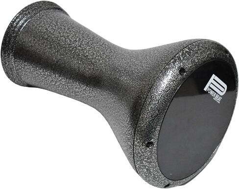 Metal Drum Darbuka doumbek 17/17.5 inch with free PowerBeat head skin (Silver & Black PowerBeat) in Saudi Arabia