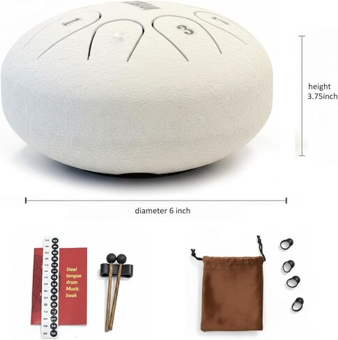 axGear Rain Drum Steel Tongue Drum 6 بوصة 8 ملاحظات الصك in Saudi Arabia