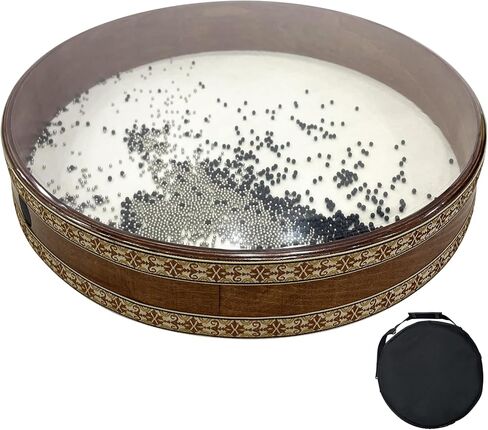 Ocean Drum, 18’’ Wave Drum Simulates Ocean Wave Sounds, Relaxation Sound Healing Instrument Ideal For Yoga Meditation, Goatskin & Transparent Polyester Drumhead in Saudi Arabia