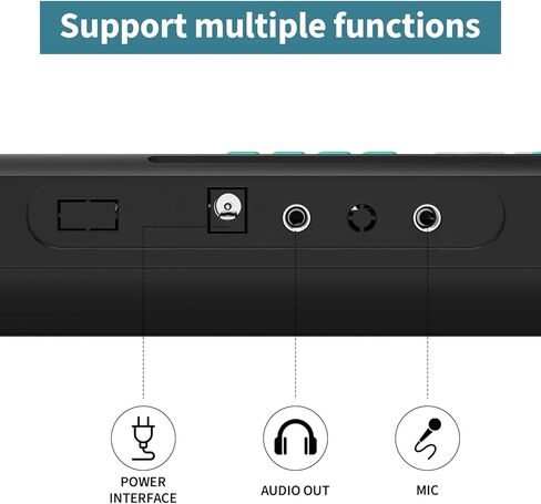 61 keys keyboard piano, Electronic Digital Piano with Built-In Speaker Microphone, Portable Keyboard Gift Teaching for Beginners, electric piano for kids in Kuwait