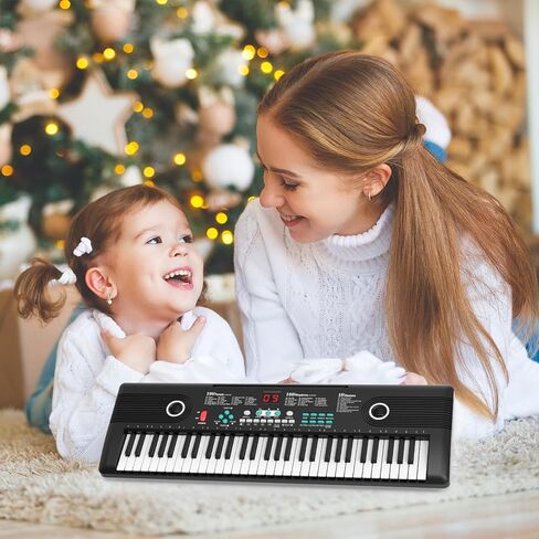 61 keys keyboard piano, Electronic Digital Piano with Built-In Speaker Microphone, Portable Keyboard Gift Teaching for Beginners, electric piano for kids in Kuwait