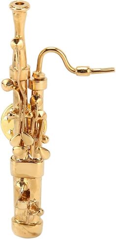 Miniature Bassoon Exquisite Model High Simulation Gold Plated Metal Mini Bassoon with Storage Box for Music Festival Decoration Gift in Kuwait