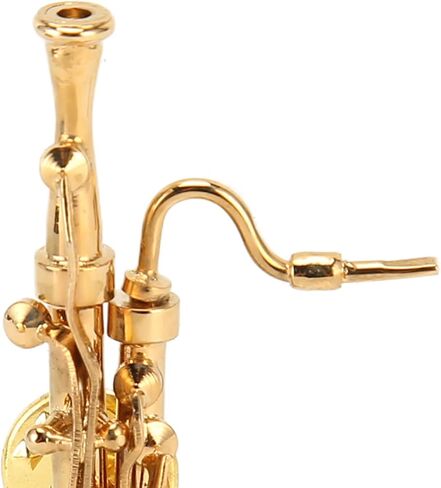 Miniature Bassoon Exquisite Model High Simulation Gold Plated Metal Mini Bassoon with Storage Box for Music Festival Decoration Gift in Kuwait