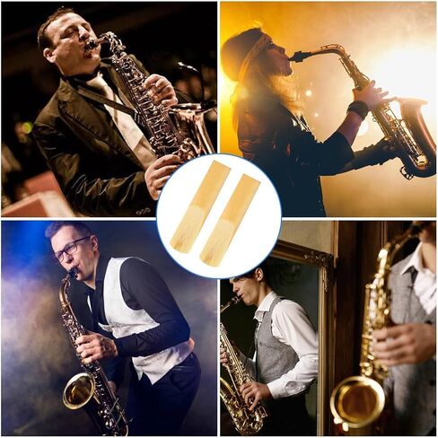 10PCS Alto Saxophone Reeds Strength 2.5, Professional Eb Sax Reeds with Precision Cutting for Clear Sound, Individually Wrapped Reeds for Beginners and Professional Saxophone Players Kit in Saudi Arabia