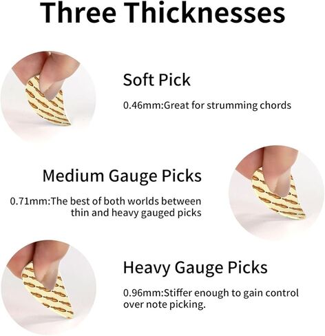 أعواد جيتار كلاسيكية (12 قطعة) للجيتار الكهربائي، والجيتار الصوتي، والمندولين والباس (مقاس واحد، السنطور) in Kuwait