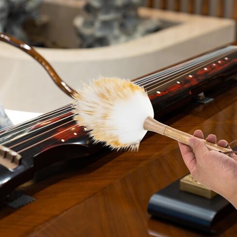 فرشاة تنظيف من BESPORTBLE Guqin، فرشاة غبار، منفضة أدوات خشبية، ملحقات تنظيف الجيتار Dulcimer Guzheng، مقاس 14.56 بوصة in Saudi Arabia