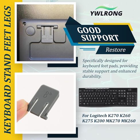 2Pack Keyboard Stand Feet Legs for Logitech K270 K260 K275 K200 MK270 MK260 Wireless Keyboard Feet Stand Replacement with Tools in Kuwait