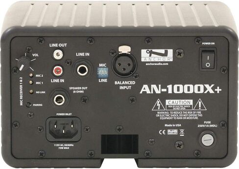 Anchor Audio AN-1000XU2+ Speaker Monitor with Dual-Channel Wireless Receiver, Black in Kuwait