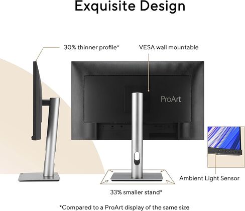 ASUS ProArt Display PA278CGRV Monitor – 27", IPS, 144Hz, QHD (2560 x 1440), 97% DCI-P3, ΔE < 2, Calman Verified, USB-C PD 96W, Light Sync, Ergonomic Stand, VESA DisplayHDR 400, 3yr Warranty in Saudi Arabia