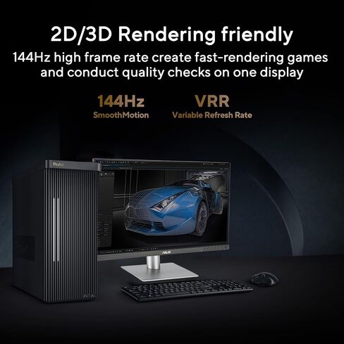ASUS ProArt Display PA278CGRV Monitor – 27", IPS, 144Hz, QHD (2560 x 1440), 97% DCI-P3, ΔE < 2, Calman Verified, USB-C PD 96W, Light Sync, Ergonomic Stand, VESA DisplayHDR 400, 3yr Warranty in Saudi Arabia