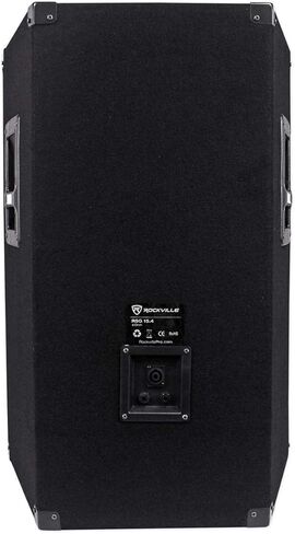Rockville RSG15.4 Bundle: (2) 15 in 3-Way 1500W Peak / 750W RMS 4-Ohm Passive DJ PA Speakers, (2) Tripod Speaker Stands, 2X 20 ft 1/4 in to SpeakOn Cables, for Live Sound and Events, 4-Items in Saudi Arabia