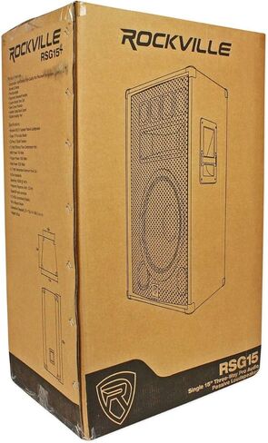 Rockville RSG15.4 Bundle: (2) 15 in 3-Way 1500W Peak / 750W RMS 4-Ohm Passive DJ PA Speakers, (2) Tripod Speaker Stands, 2X 20 ft 1/4 in to SpeakOn Cables, for Live Sound and Events, 4-Items in Saudi Arabia