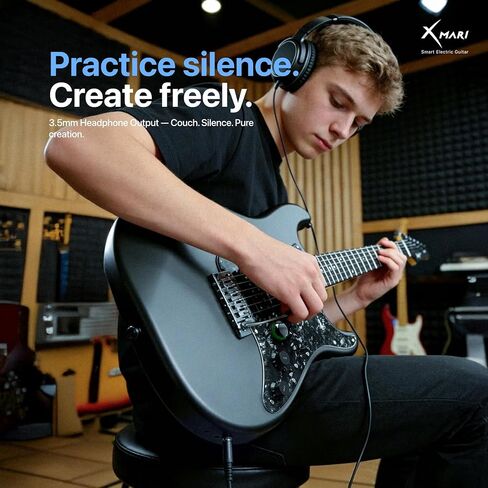 Enya XMARI Smart Electric Guitar with Built-in DSP Effects, 4 Presets, USB-C OTG Recording, Headphone Output, Custom Ceramic Pickups, Carbon Fiber Body, with Gig Bag, Strap, Cable & Picks in Saudi Arabia