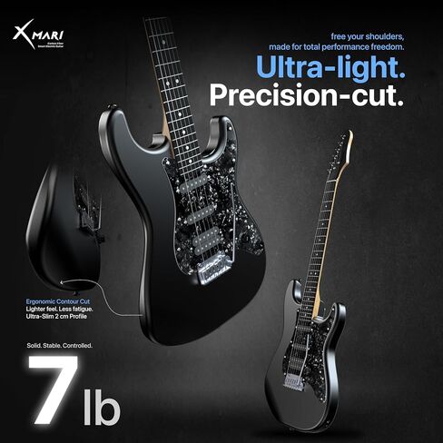 Enya XMARI Smart Electric Guitar with Built-in DSP Effects, 4 Presets, USB-C OTG Recording, Headphone Output, Custom Ceramic Pickups, Carbon Fiber Body, with Gig Bag, Strap, Cable & Picks in Saudi Arabia