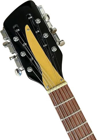 Black 12-String Semi-Hollow Electric Guitar - 325 Style - Gold Pickguard in Saudi Arabia